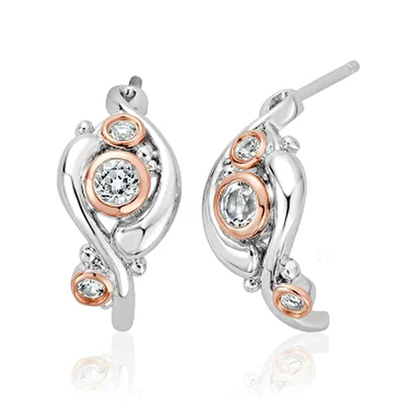 Clogau Silver Pistyll Rhaeadr Half-Hoop Earrings
