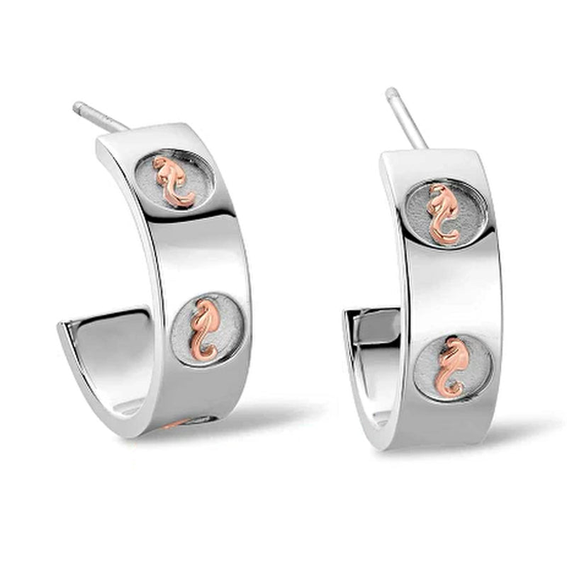 Clogau Silver Tree Of Life Insignia Hoop Earrings