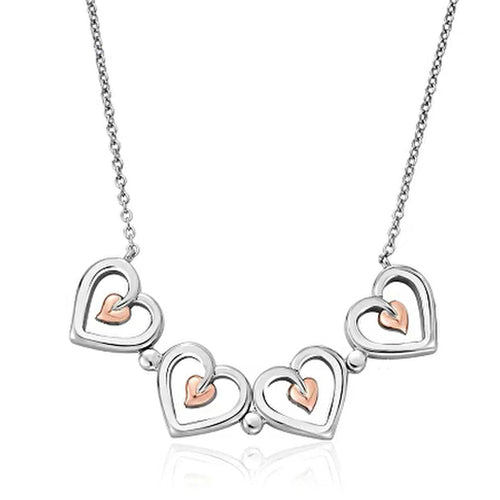 Clogau Silver Tree Of Life Heart Necklace 3STOL0623