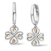 Clogau Silver Tree Of Life Heart Hoop Drop Earrings