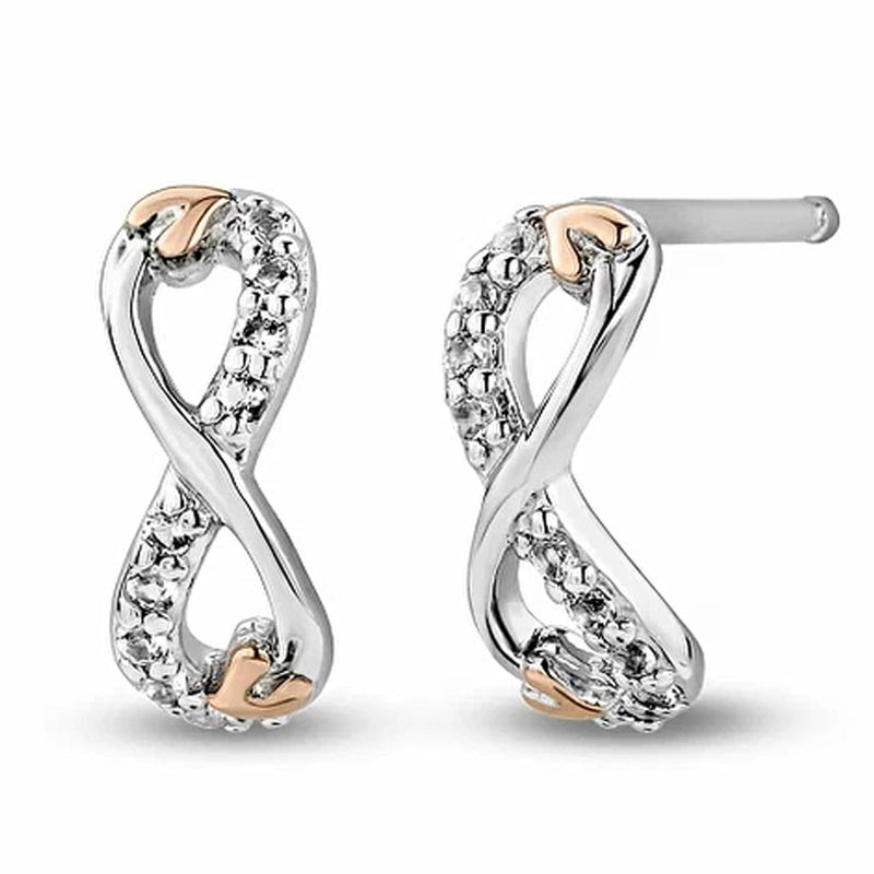 Clogau Silver Tree of Life Infinity Stud Earrings