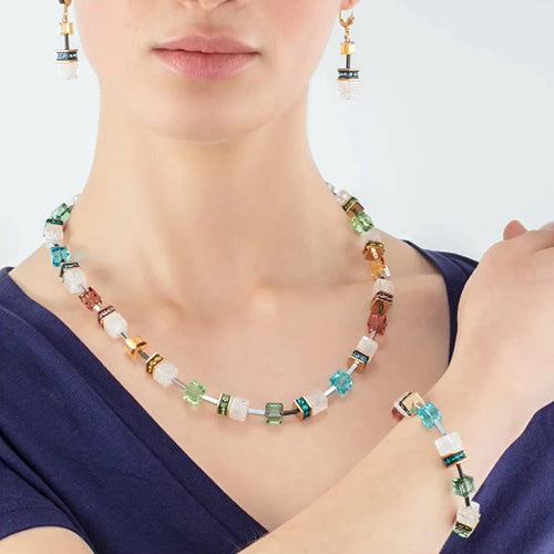 Coeur De Lion GeoCUBE Iconic Statement Precious Multicolour Necklace