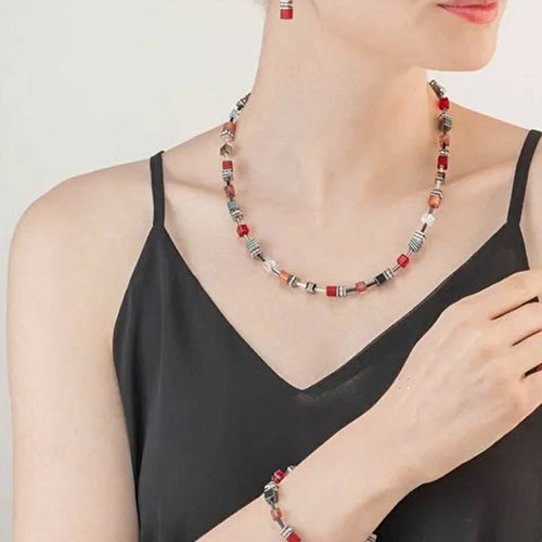 Coeur De Lion GeoCUBE Iconic Red Necklace