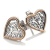 Hot Diamonds Silver Two Tone Faith Heart Stud Earring DE530