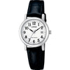 Lorus Ladies Classic White Dial Black Strap Quartz Watch RH765AX5