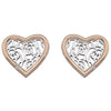 Hot Diamonds Silver Two Tone Faith Heart Stud Earring DE530