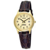 Lorus Ladies Everyday Brown Leather Strap Lumibrite Dial & Date Watch RXT92AX5