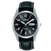 Lorus Gents Black Dial Black Strap Quartz Watch RXN79DX9