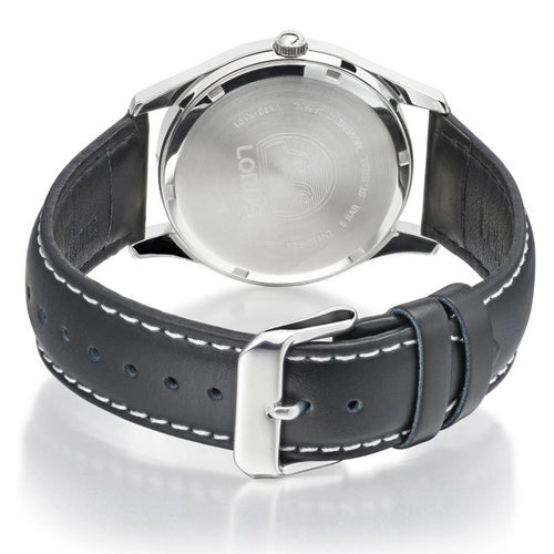 Lorus Gents Black Dial Black Strap Quartz Watch RXN79DX9