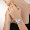 Coeur De Lion Ladies Round Silver Sunray Mesh Watch
