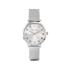 Coeur De Lion Round Silver Sunray Mesh Watch