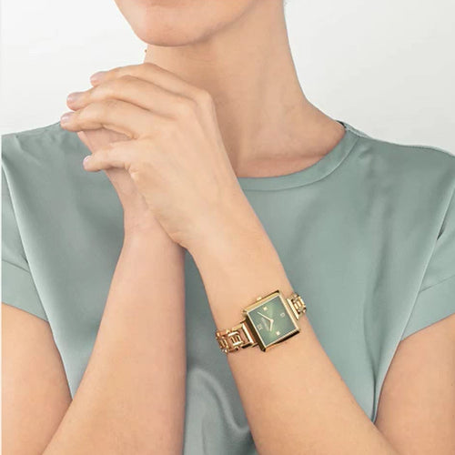 Coeur De Lion Ladies Glamorous Green Gold Watch