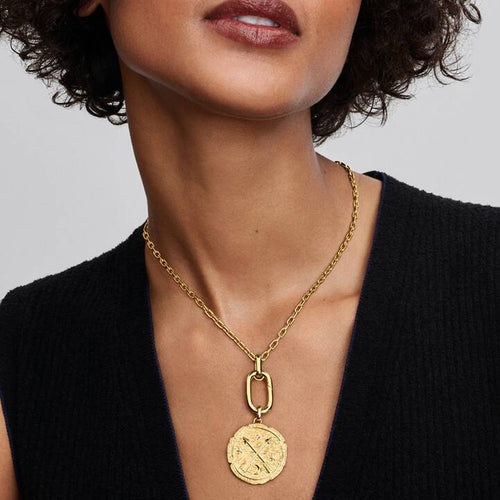 Crossing Arrows Oversized Medallion Charm