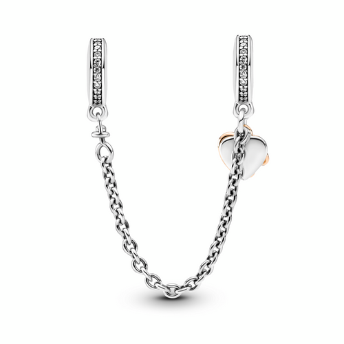 FAMILY HEART SAFETY CHAIN CHARM