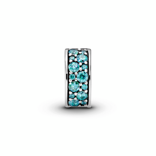 TEAL PAVE CLIP CHARM