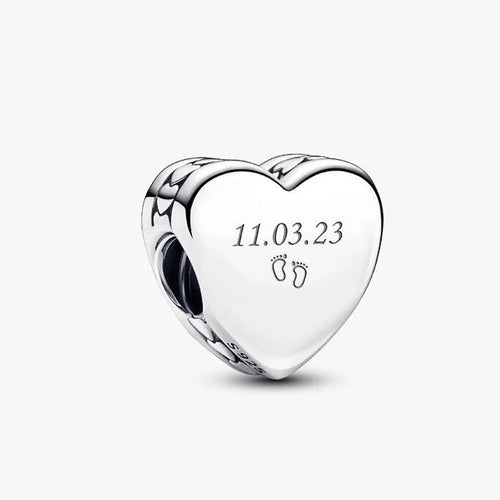 Silver Engravable Heart Charm