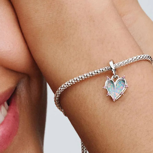 Friendship Opalescent Double Dangle Charm