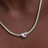 Engravable February Birthstone Heart Charm