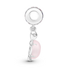 MURANO GLASS PINK SEA TURTLE DANGLE CHARM