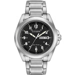 Citizen Gents Sports Black Dial Eco-Drive Bracelet Watch AW0050-82E