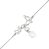 Sterling Silver White Freshwater Butterfly 19cm Bracelet