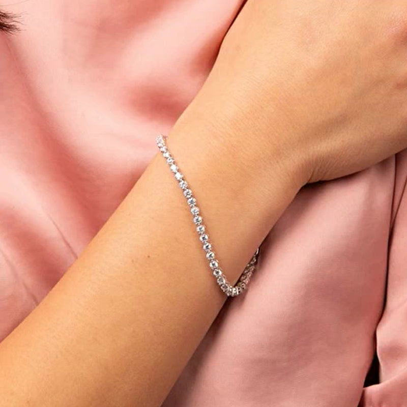 Diamonfire Silver Cubic Zirconia Tennis Bracelet