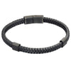 Fred Bennett Gents Black Leather 23cm Bracelet B5415