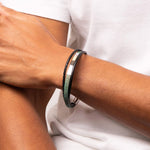 Fred Bennett Gents Green/Black Cork & Leather Bracelet B5421