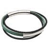 Fred Bennett Gents Green/Black Cork & Leather Bracelet B5421