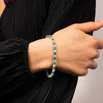 Diamonfire Green & White Cubic Zirconia Tennis Bracelet