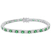 Diamonfire Green & White Cubic Zirconia Tennis Bracelet