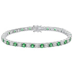 Diamonfire Green & White Cubic Zirconia Tennis Bracelet