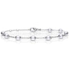 Diamonfire Silver Pearl Station Bracelet