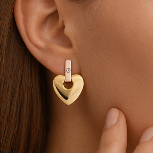 Clogau 9ct Gold Cariad Diamond Earrings CE01