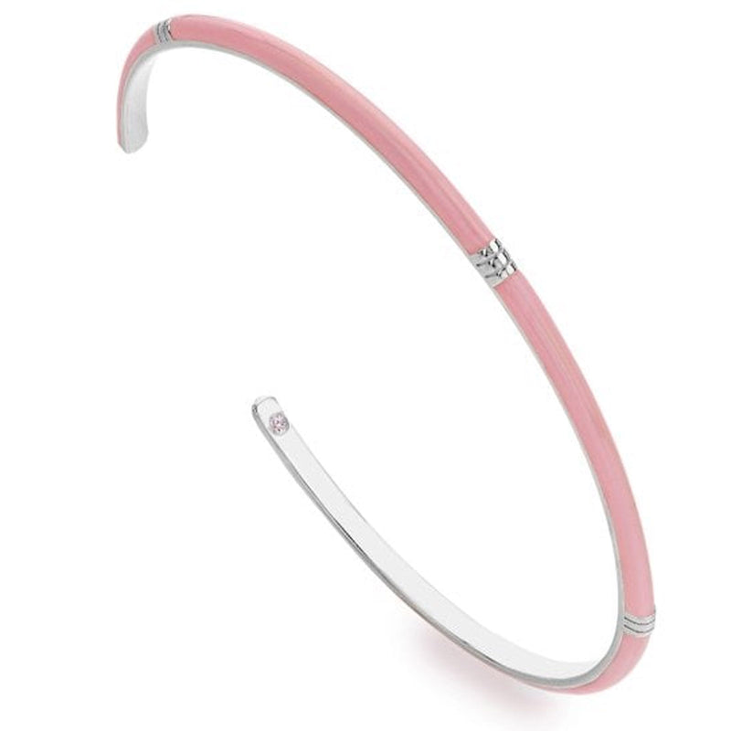 Hot Diamonds Tasha Ghouri Pink Enamel Bangle DC195