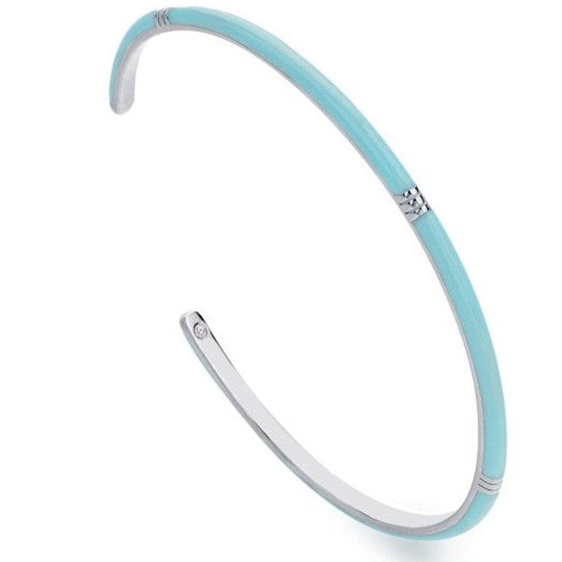 Hot Diamonds Tasha Ghouri Blue Enamel Bangle DC197