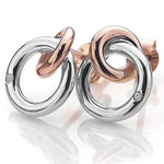 Hot Diamonds Silver Eternal Earrings with Rose Gold Accents DE309
