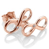 Hot Diamonds Silver Rose Gold Plate Infinity Earrings DE472