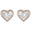Hot Diamonds Silver Two Tone Faith Heart Stud Earring DE530
