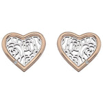 Hot Diamonds Silver Two Tone Faith Heart Stud Earring DE530