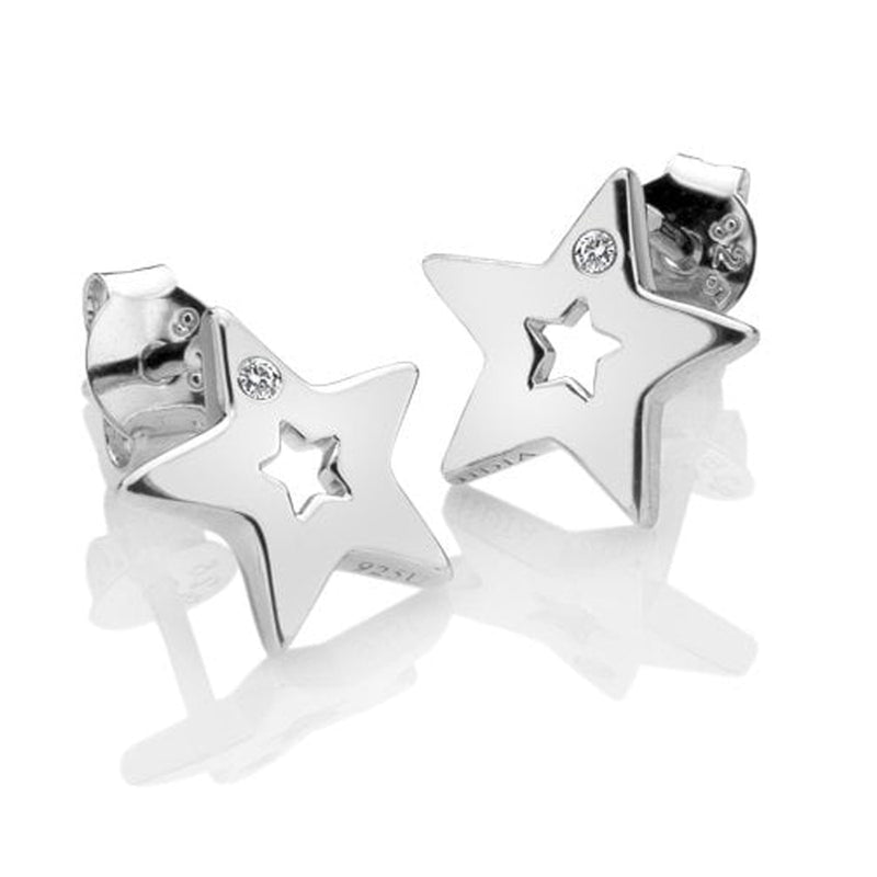 Hot Diamonds Sterling Silver Amulets Star Stud Earrings DE587