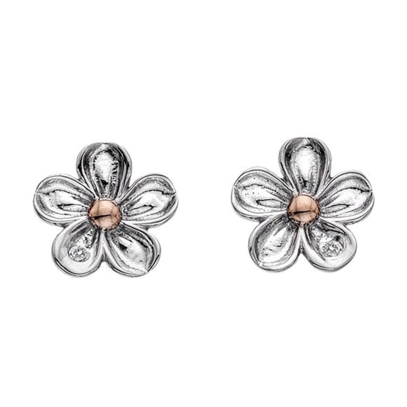 Hot Diamonds Sterling Silver Forget Me Not Stud Earrings DE618