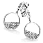 Hot Diamonds Sterling Silver Horizon White Topaz Circle Earrings DE621