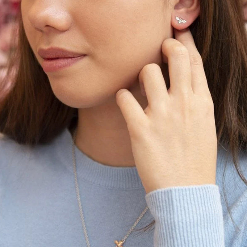 Hot Diamonds Sterling Silver Bee Stud Earrings DE638