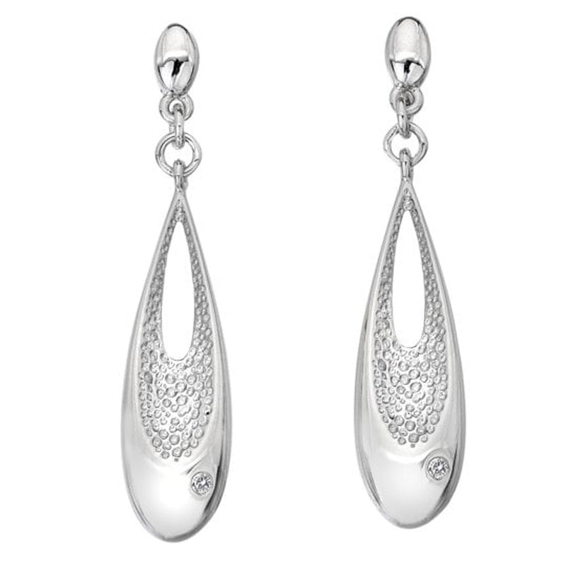 Hot Diamonds Silver Quest Teardrop Earrings DE648