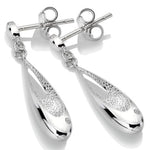 Hot Diamonds Silver Quest Teardrop Earrings DE648