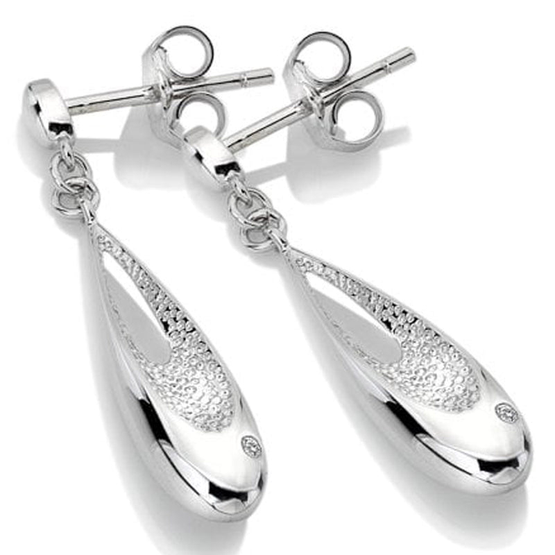Hot Diamonds Silver Quest Teardrop Earrings DE648