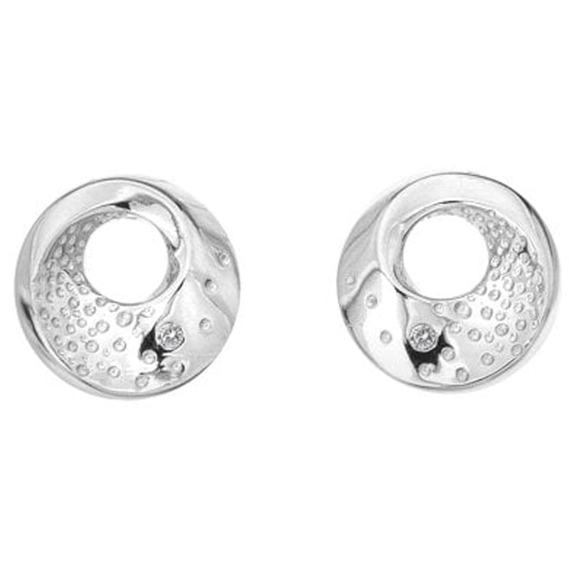 Hot Diamonds Silver Quest Circle Stud Earrings DE650