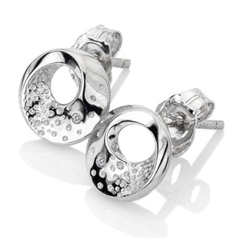 Hot Diamonds Silver Quest Circle Stud Earrings DE650