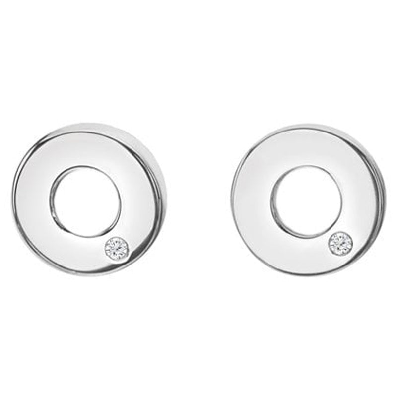 Hot Diamonds Silver Amulets Circle Earrings DE709